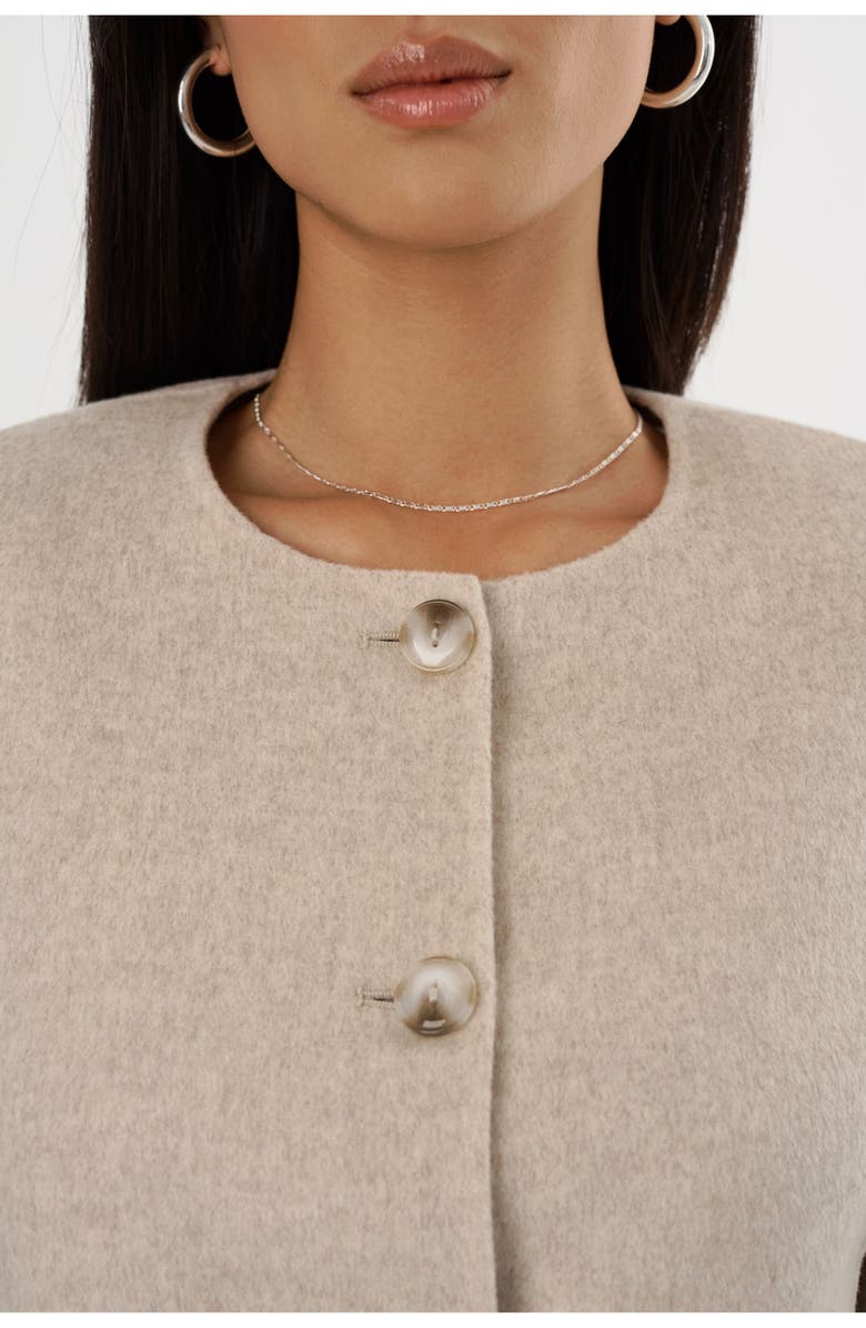 LAMARQUE ALESSIA | Double Face Wool Jacket, Alternate, color, Heather Beige