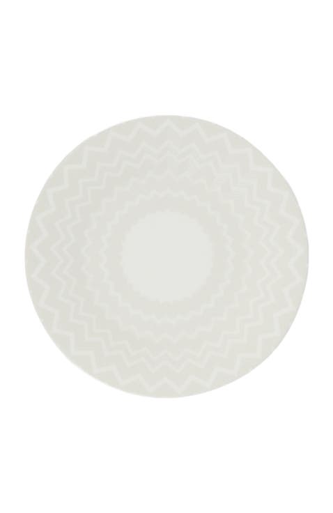 Zigzag White Charger Plate