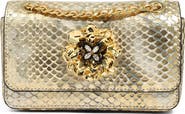 Alexis Bittar Mini Bella Python Embossed Leather Clutch