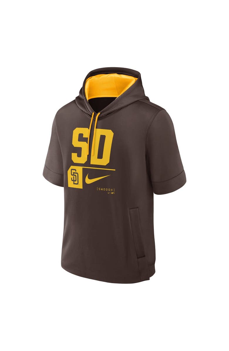 Nike Men's Nike Brown San Diego Padres Tri Code Lockup Short Sleeve Pullover Hoodie, Alternate, color, Brown