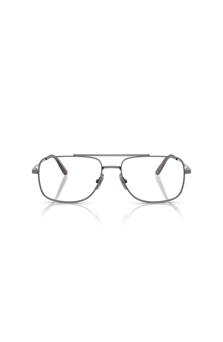 Ray-Ban 58mm Square optical glasses, Alternate, color, Silver