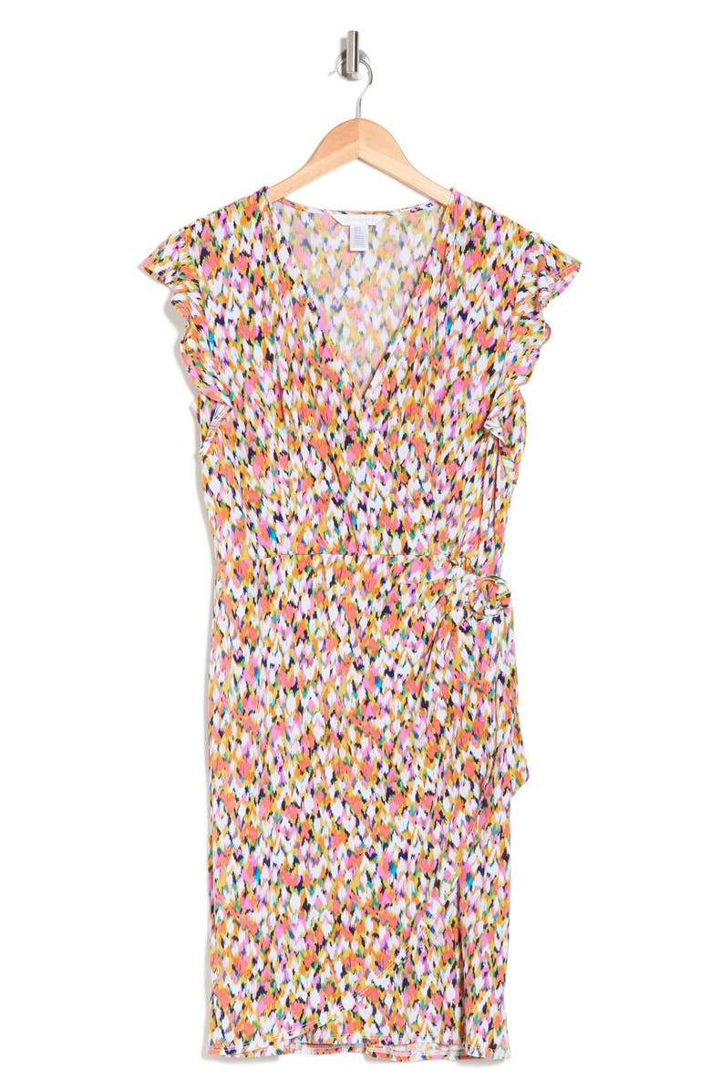 London Times Ruffle Faux Wrap Dress, Alternate, color, 