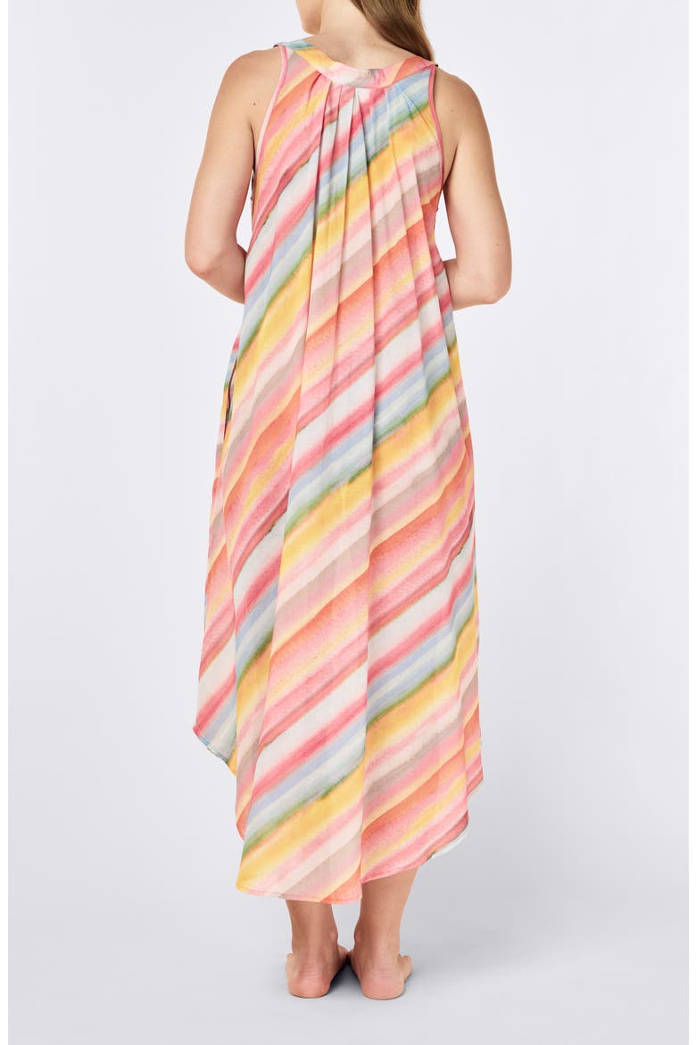 Sophie Stripe Cotton Nightgown, Alternate, color, SORBET PINK