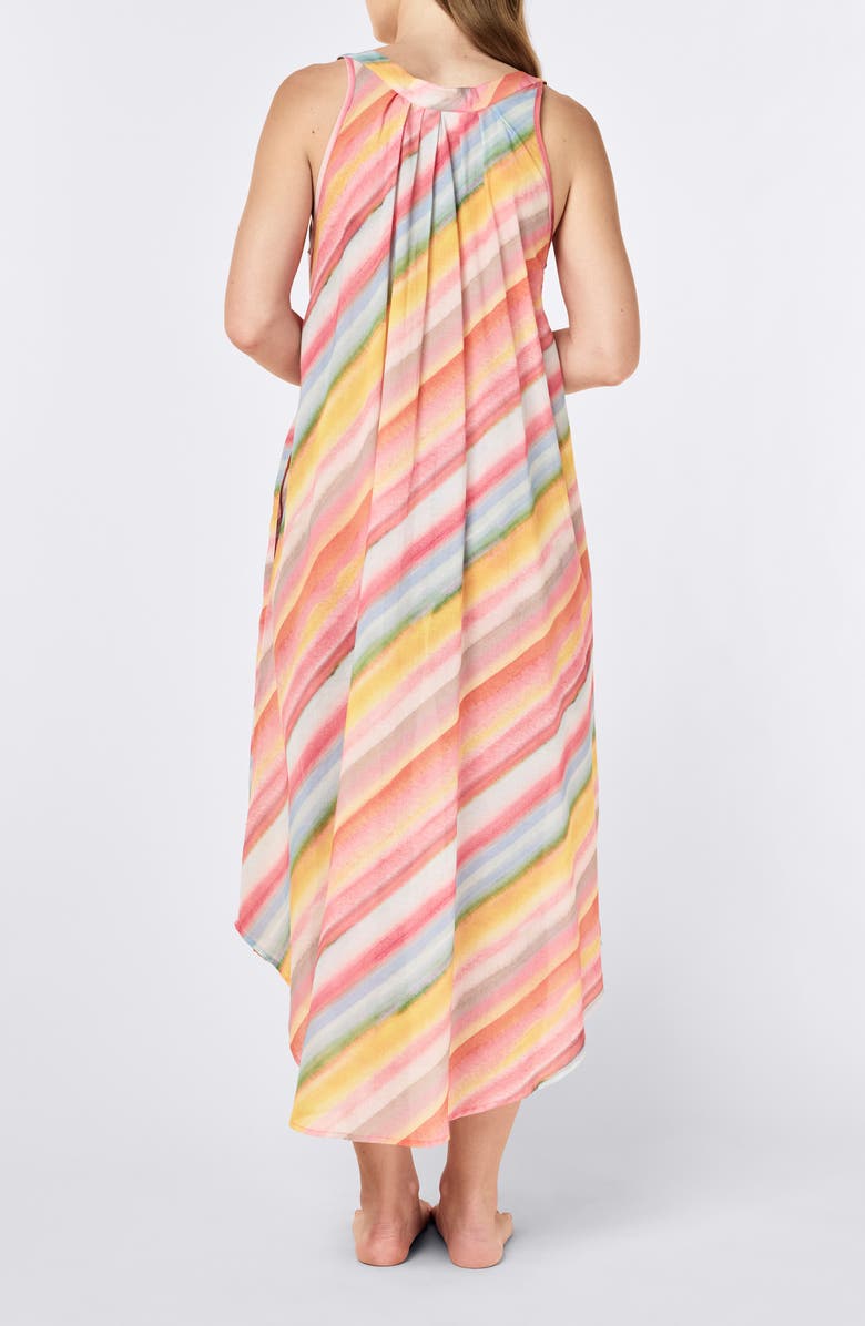 Papinelle Sophie Stripe Cotton Nightgown, Alternate, color, Sorbet Pink