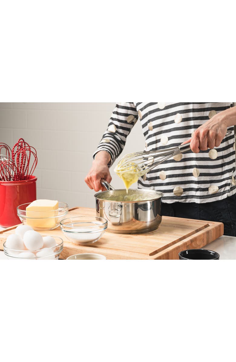 CUISIPRO 12 Inch Stainless Steel Balloon Whisk Ball Solid Handle, Alternate, color, Silver