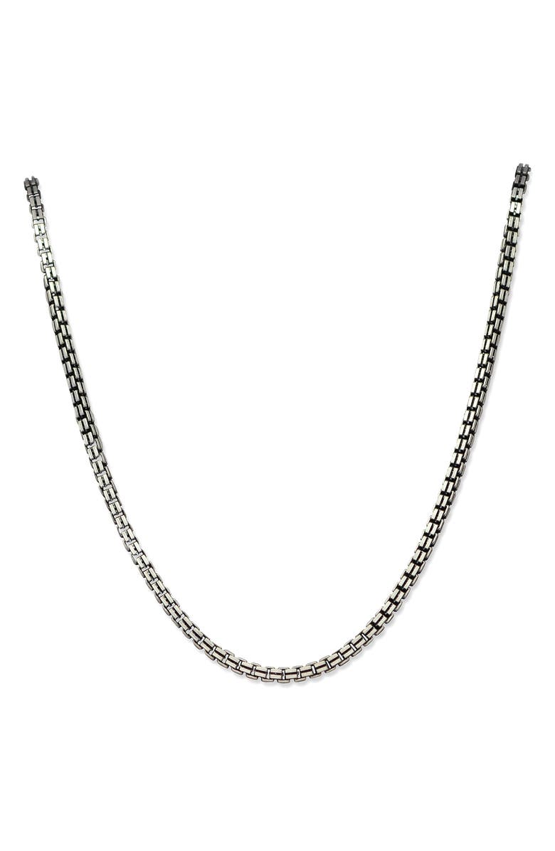 Armenta Romero Sterling Silver Box Chain Necklace, Main, color, Silver