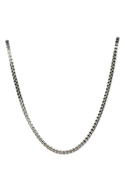 Romero Sterling Silver Box Chain Necklace
