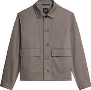 Theory Moonsoft Cotton Twill Button-Up Shirt Jacket