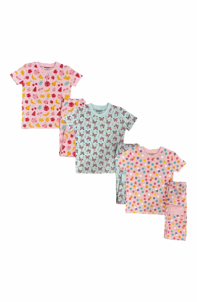 BenBen 3 Pack Girls' Shortsleeve Pajamas, Main, color, 