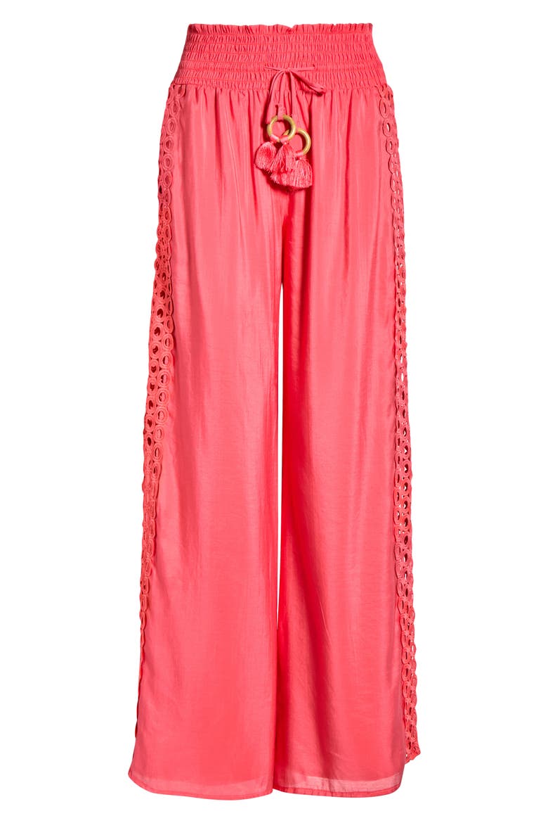 Wide Leg Cover-Up Pants, Alternate, color, PINK BRIGHT