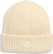 Moncler Logo Patch Virgin Wool & Cashmere Beanie