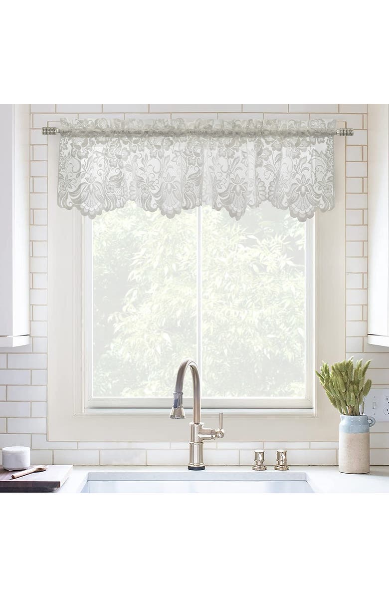 Outdoor Decor by Commonwealth Floral Lace Flat Valance, Alternate, color, 