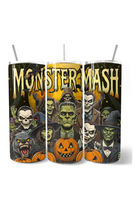 Monster Mash Retro Halloween Horror Tumbler