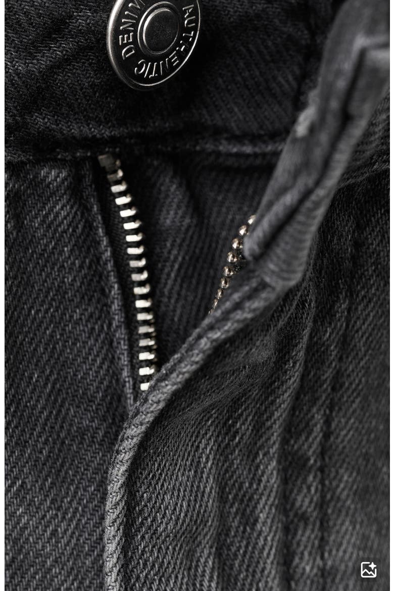Studded Denim Cutoff Shorts, Alternate, color, BLACK DENIM