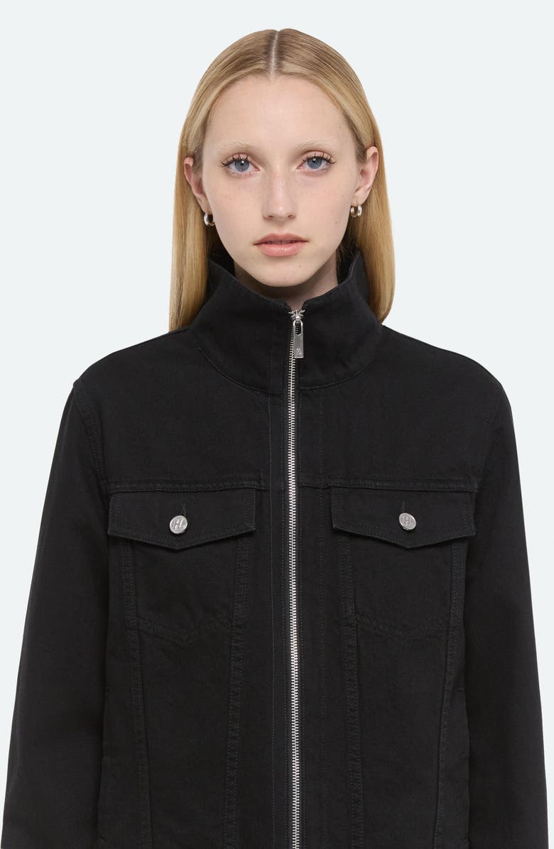 Helmut Lang Funnel Zip Trucker Jacket, Alternate, color, Rinsed Black