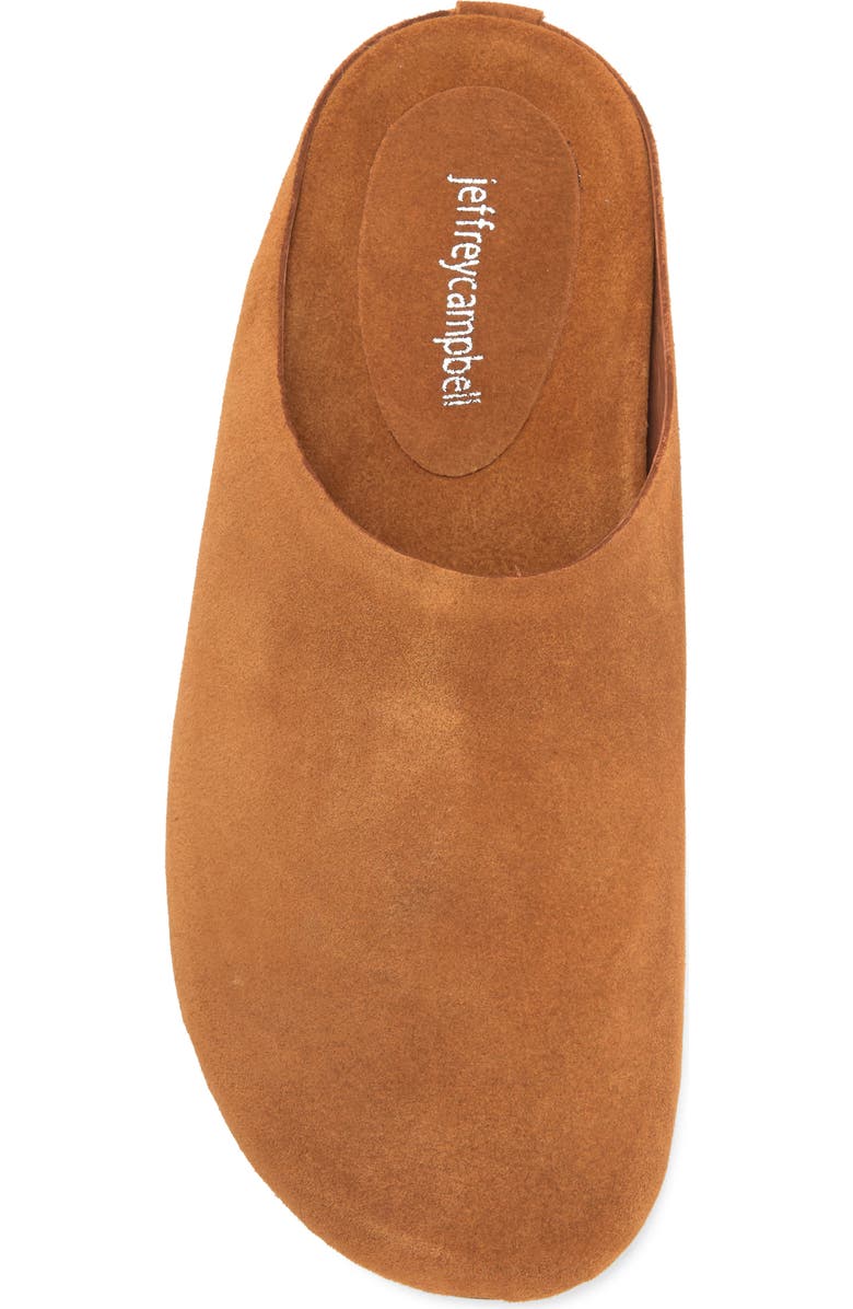 Jeffrey Campbell Content Suede Clog, Alternate, color, Dark Tan Suede