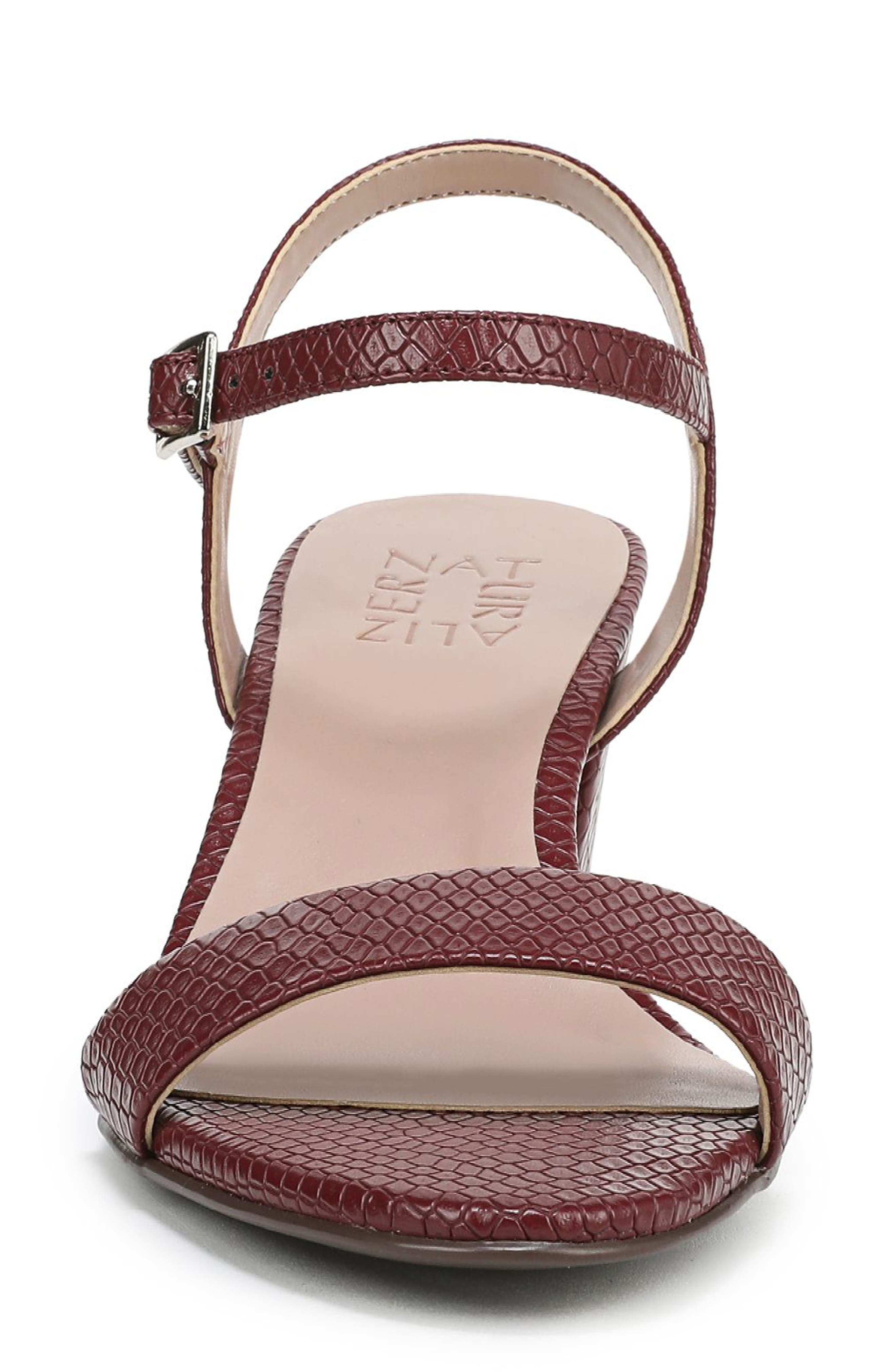 Naturalizer Bristol Sandal - Wide Width Available, Alternate, color, Cranberry Red Faux Leather