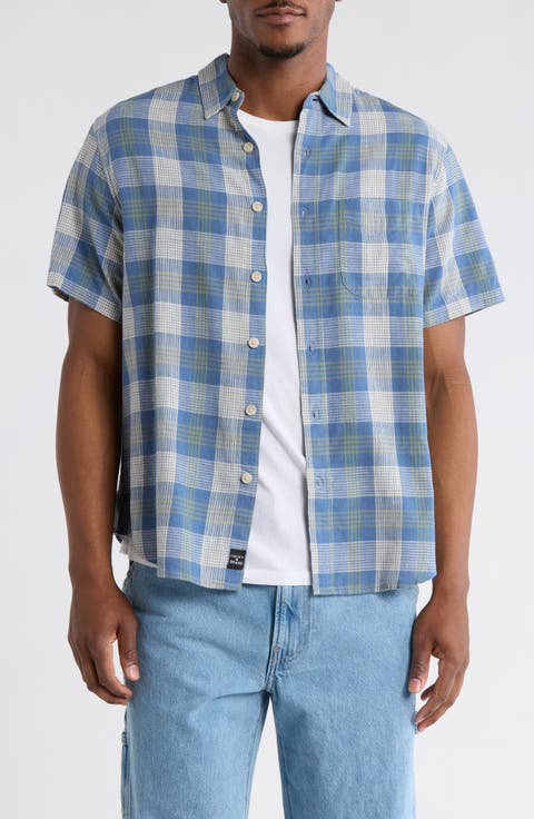 San Gabriel Plaid Short Sleeve Button-Up Shirt
