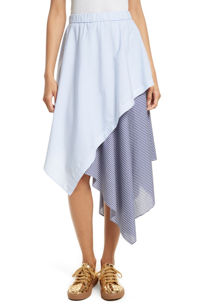 Opening Ceremony Cody Stripe Asymmetrical Skirt, Main, color,