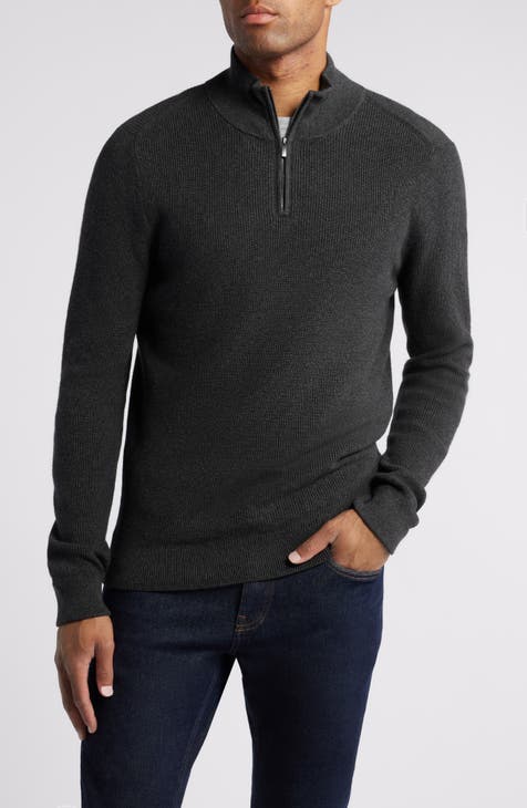 Gray quarter zip sweater sale