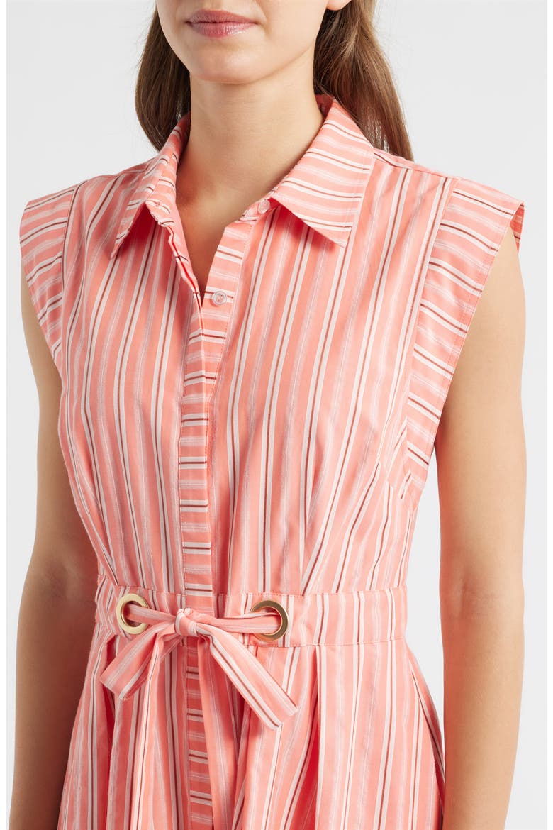 Mix Stripe Shirtdress, Alternate, color, ORANGE