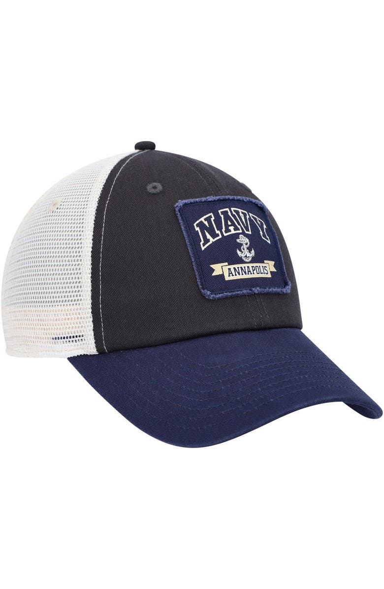 COLOSSEUM Men's Colosseum  Charcoal Navy Midshipmen Objection Snapback Hat, Alternate, color, 
