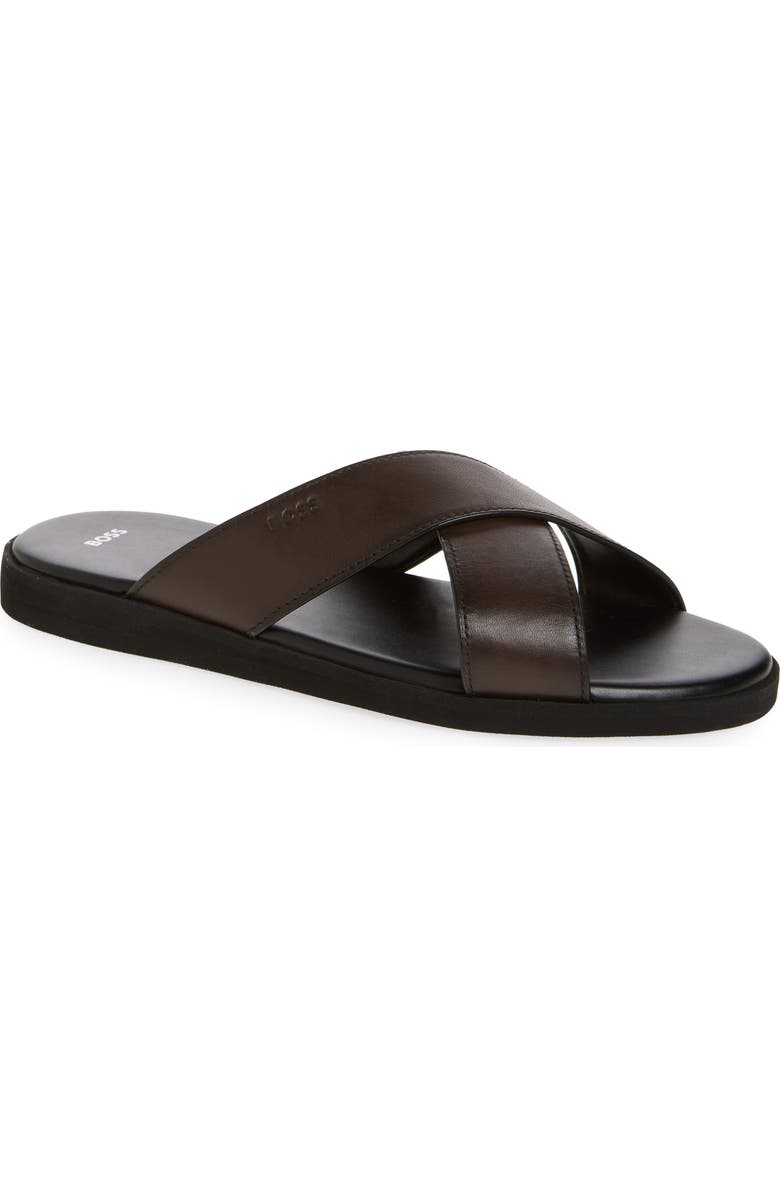 BOSS Darrel Crisscross Slide Sandal, Main, color,