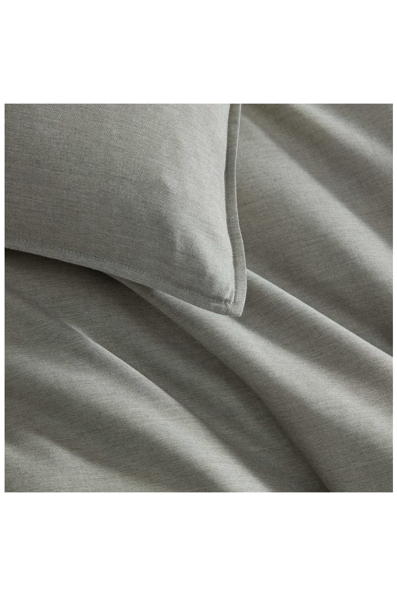 Contrast Weave Duvet Cover & Shams Set, Alternate, color, LIGHT / MEDIUM GREEN