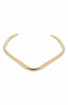 Adornia 18K Gold Plated Wavy Cuff Bracelet