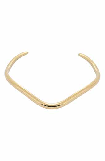 18K Gold Plated Wavy Cuff Bracelet