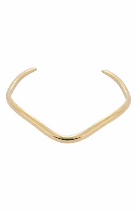 Adornia 18K Gold Plated Wavy Cuff Bracelet