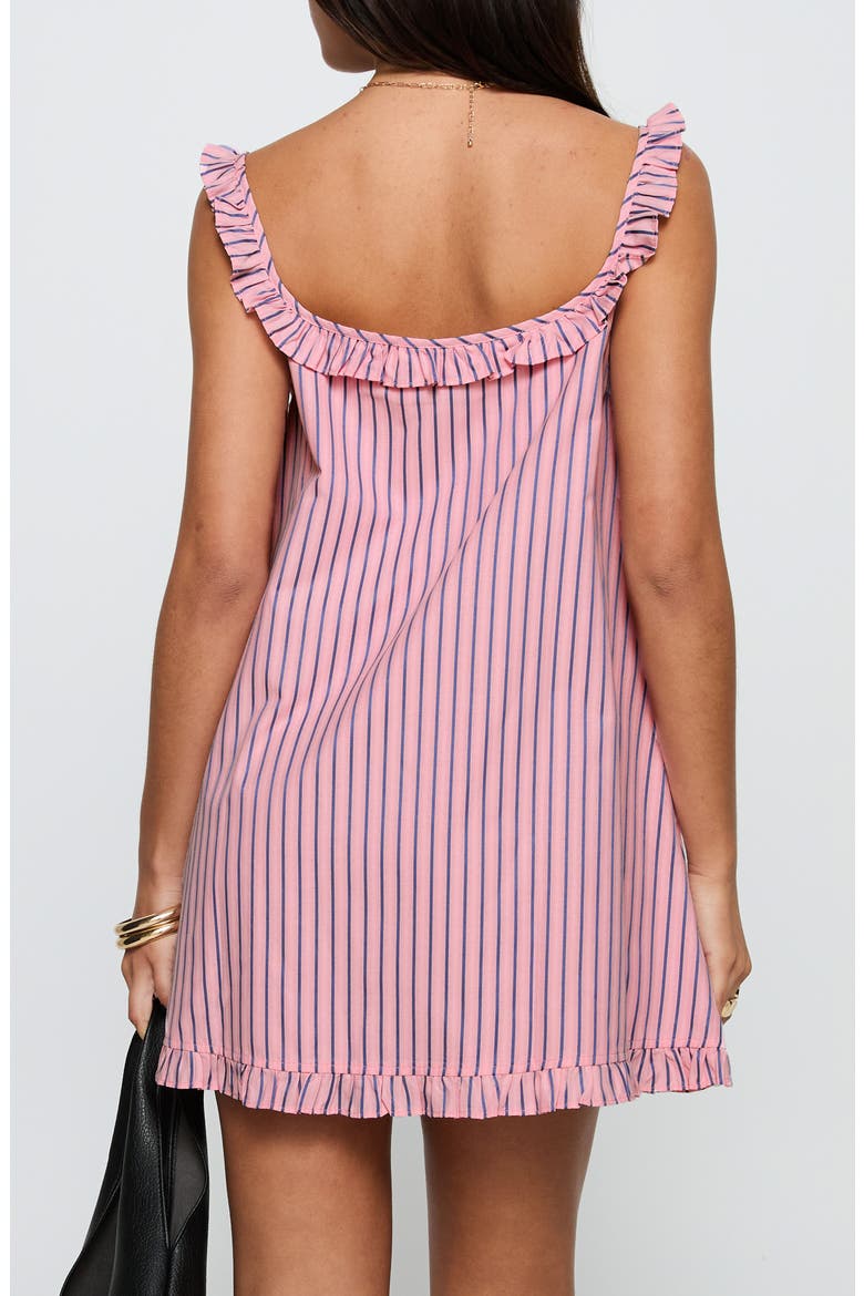 Zalina Stripe Babydoll Minidress, Alternate, color, PINK STRIPE