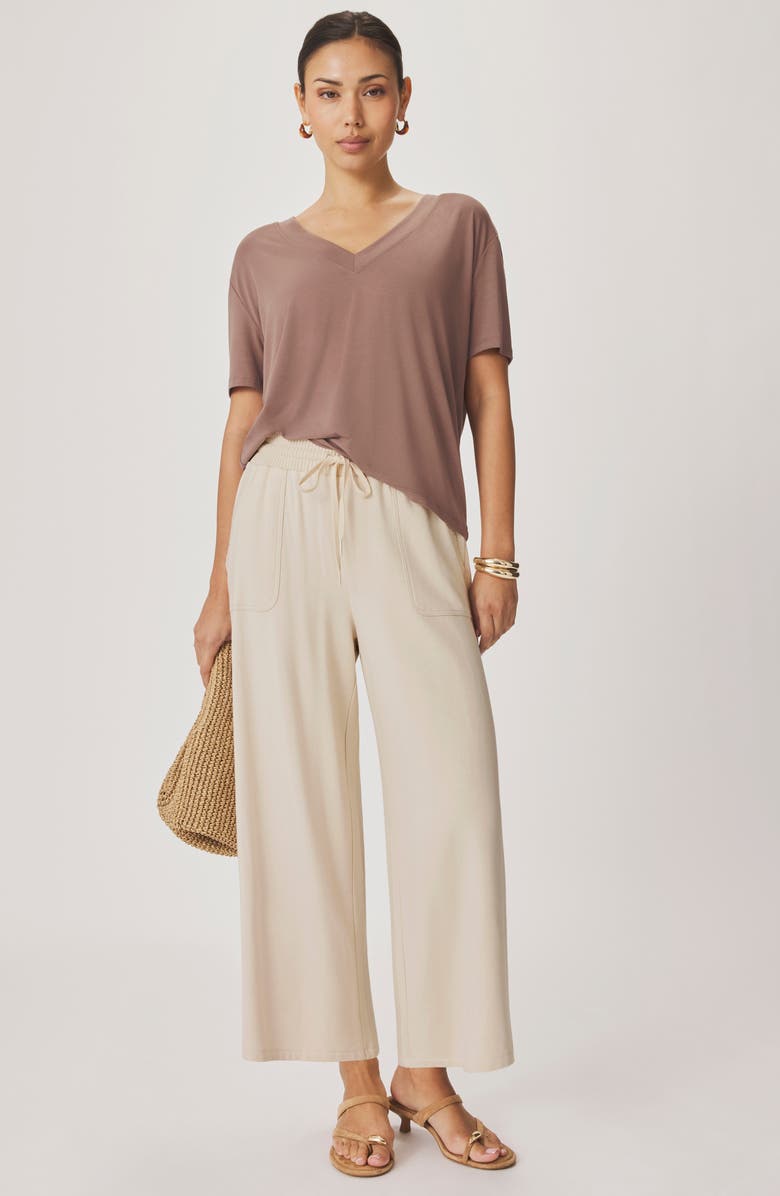 Splendid Jada Drawstring Pants, Alternate, color, Light Fawn Beige