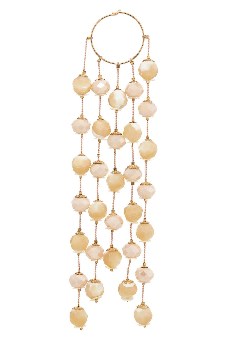 Asteroid Beaded Chandelier Earrings, Alternate, color, DUSTY BEIGE
