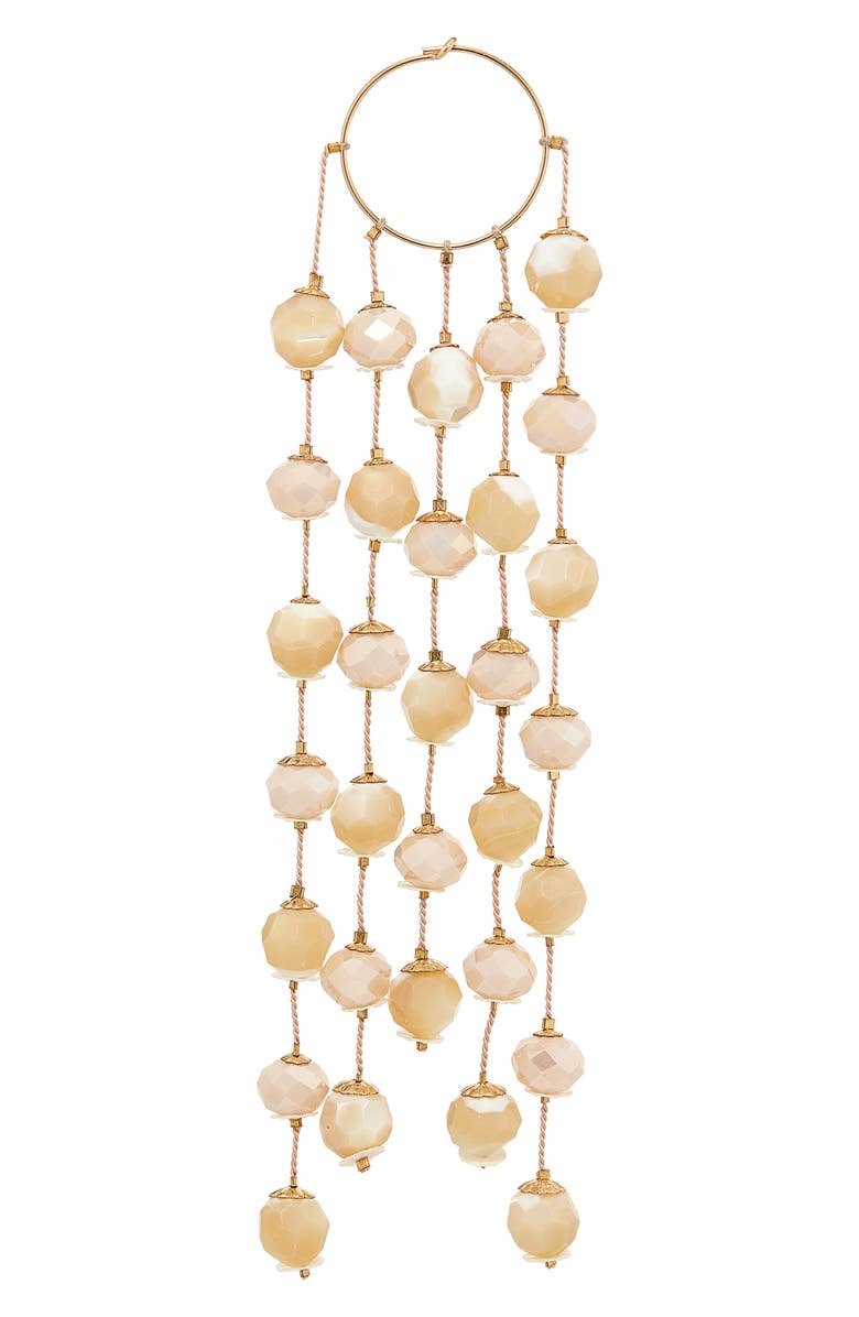 Isshi Asteroid Beaded Chandelier Earrings, Alternate, color, Dusty Beige