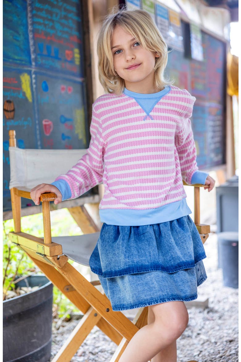 Kids' Scout Stripe Plush Top, Alternate, color, PINK GLOSS