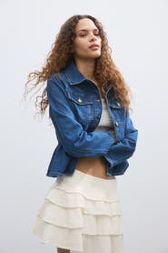 H&M Tiered Viscose Mini Skort