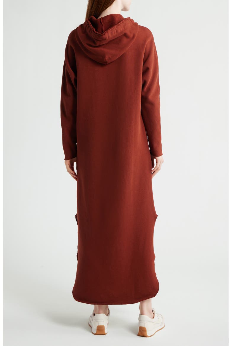 James Long Sleeve Hooded Cape Dress, Alternate, color, REDWOOD