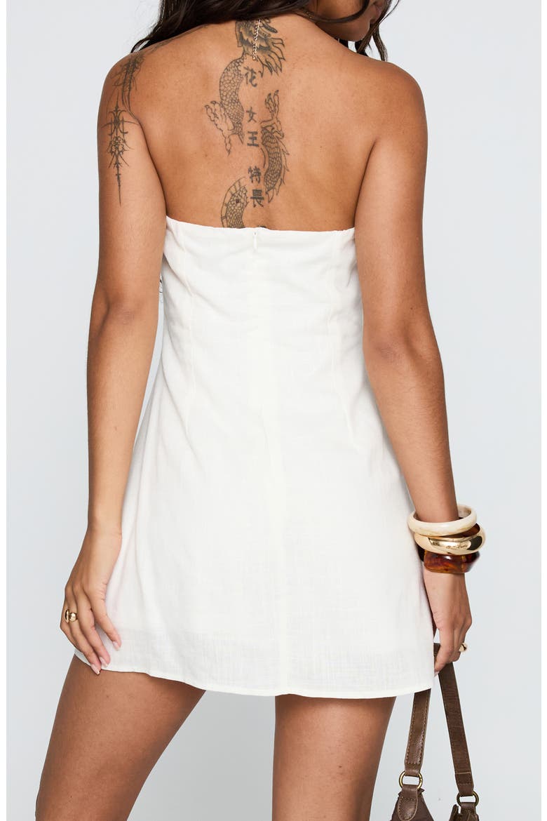 The Motions Strapless Cutout Minidress, Alternate, color, WHITE