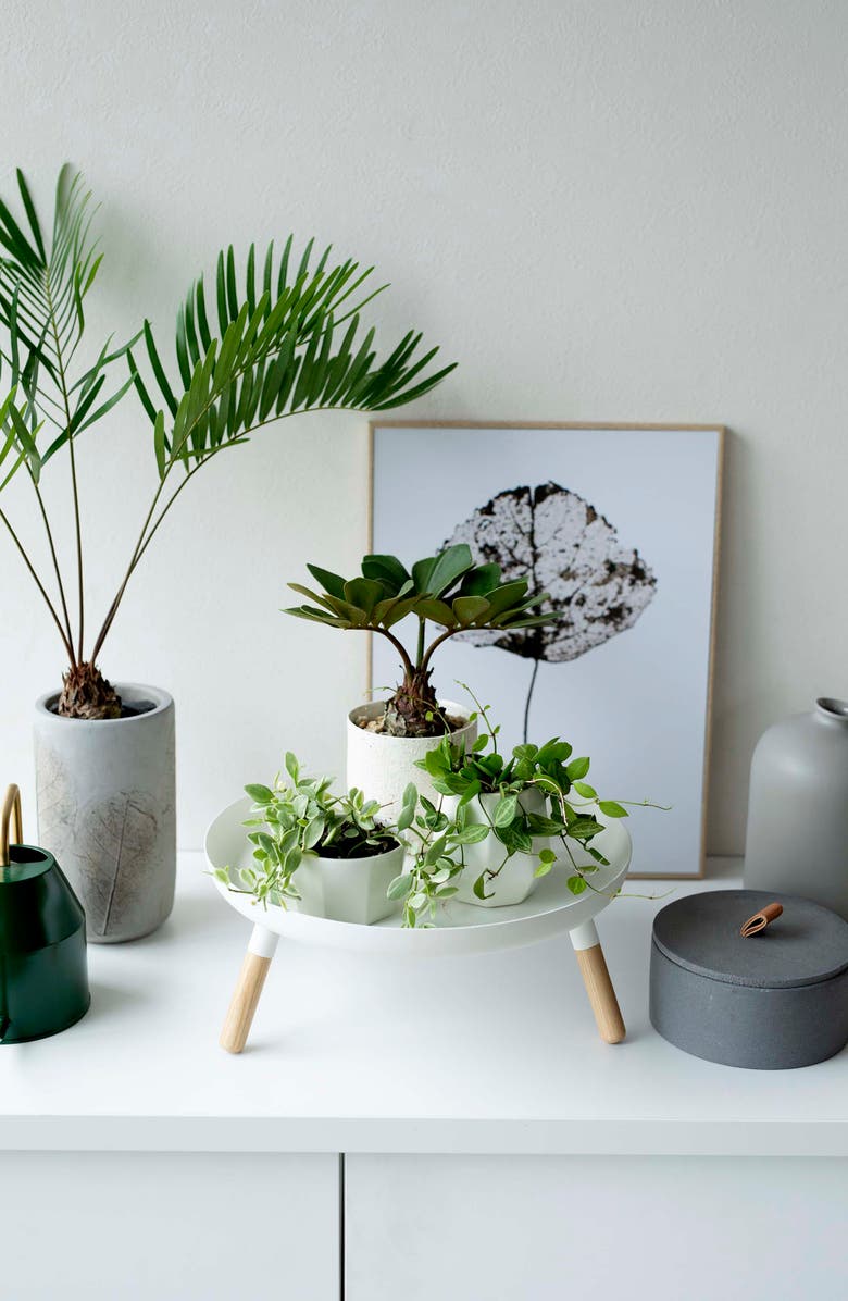 Yamazaki Three-Leg Tray Table, Alternate, color, White