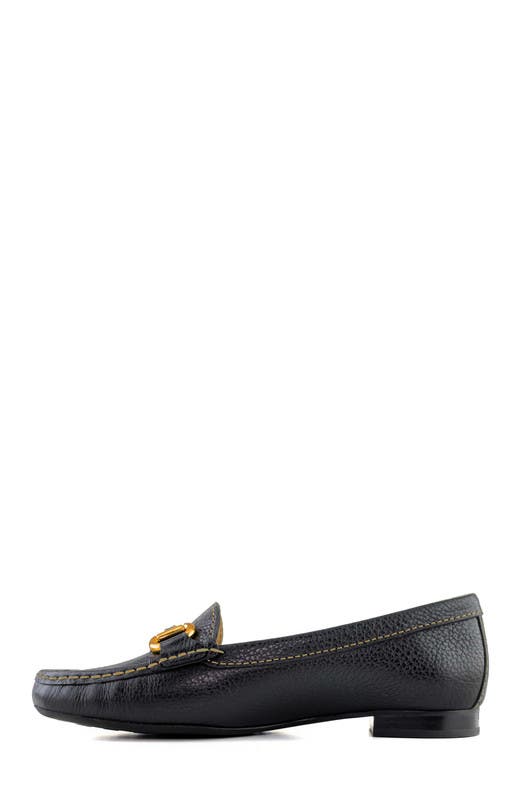 Marc Joseph New York Grand Street Leather Buckle Loafer, Alternate, color, Black Grainy