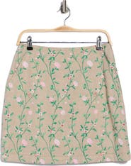 Longchamp Floral Embroidered Miniskirt