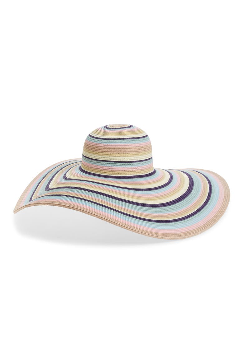 Ultrabraid Floppy Hat, Main, color, PASTEL MULTI