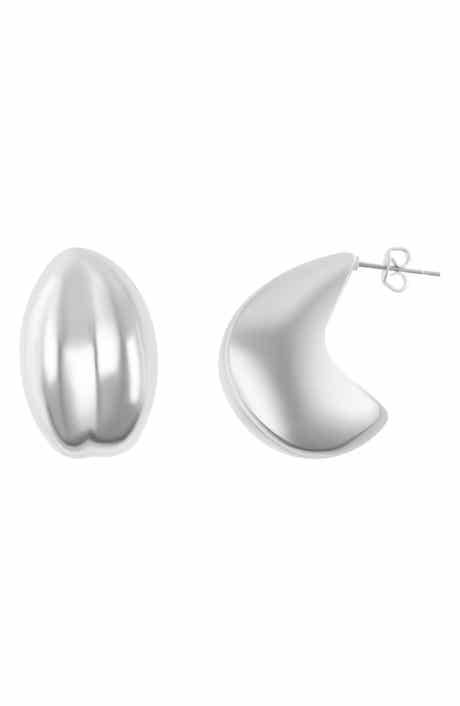 Adornia Puffy Hoop Earrings