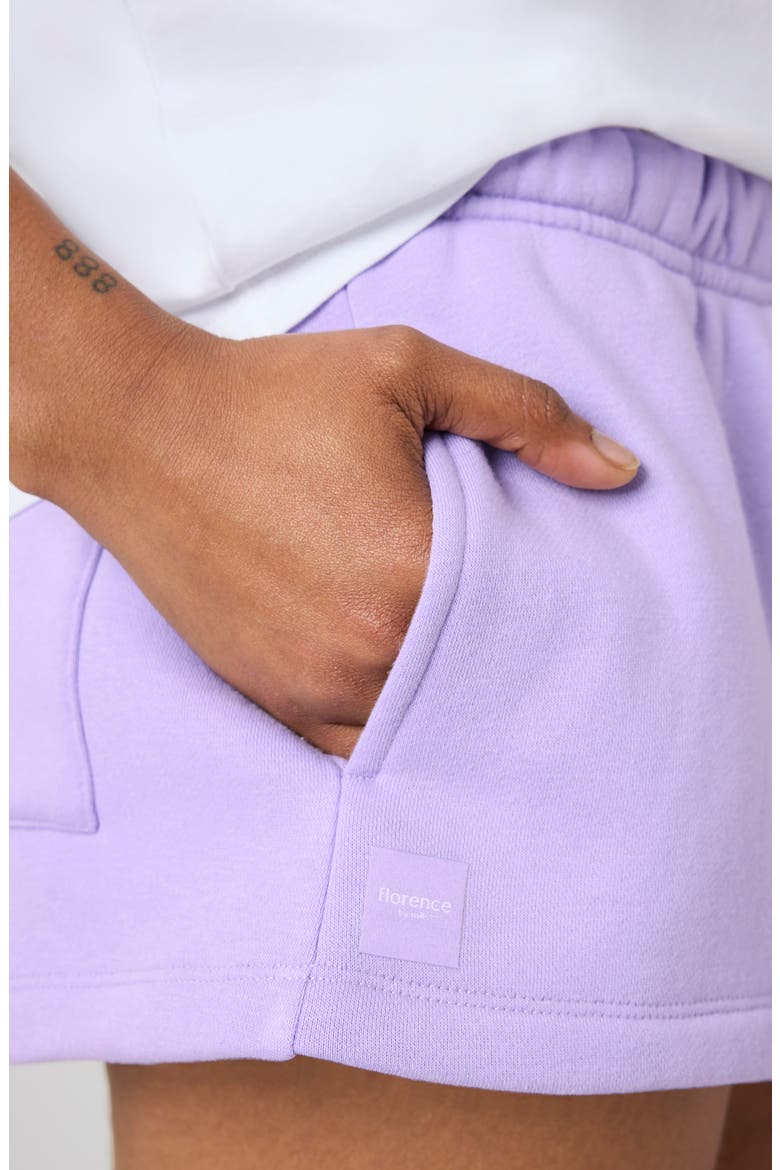Cozy Crush Sweat Shorts, Alternate, color, MILLIE LAVENDER
