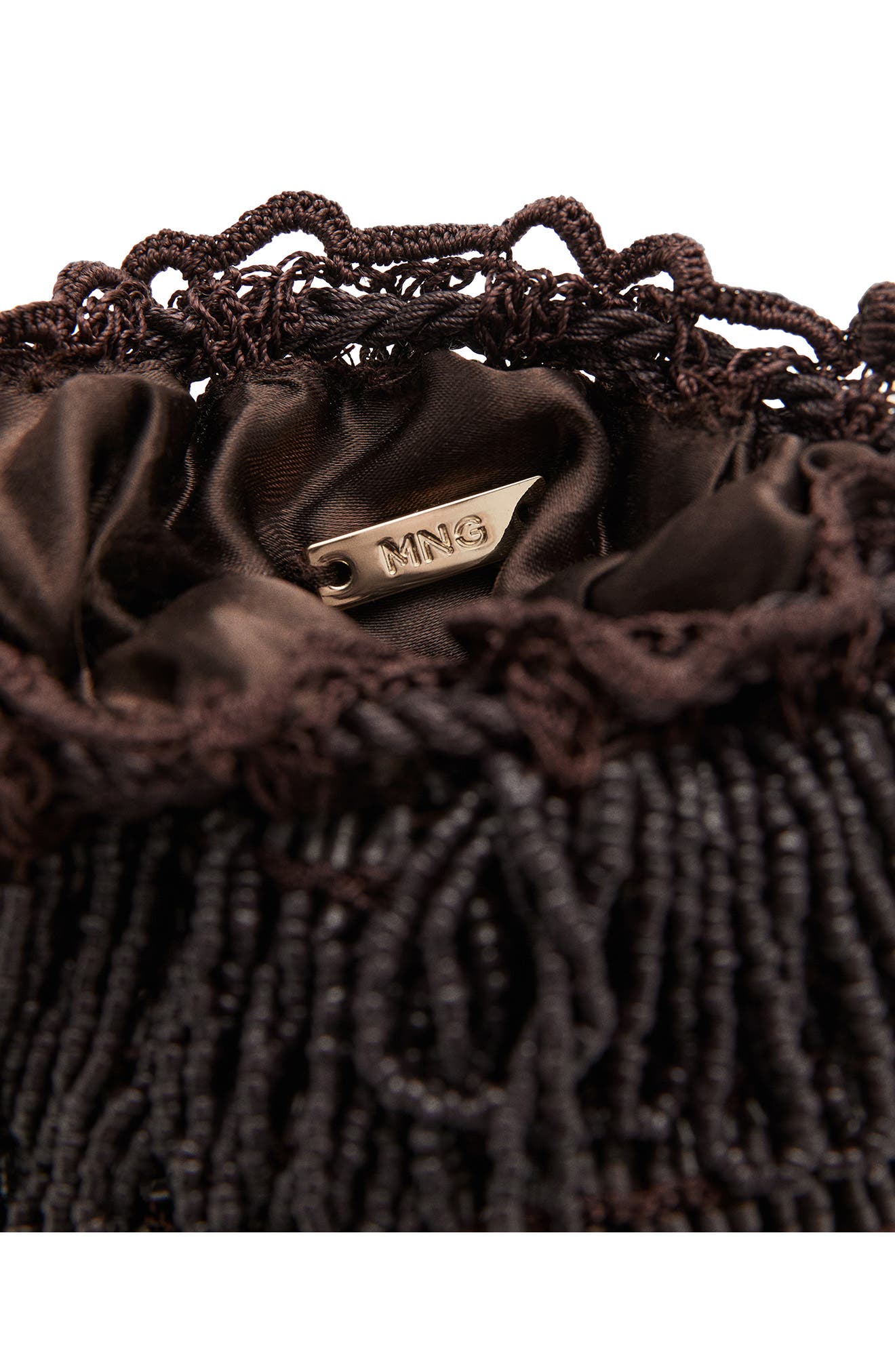 Beaded Handbag, Alternate, color, CHOCOLATE