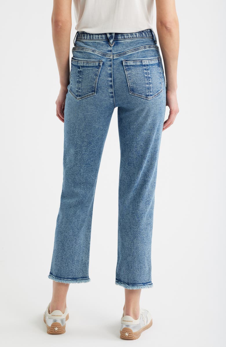 Wit & Wisdom Twist Seam High Waist Ankle Jeans, Alternate, color, Mid Blue