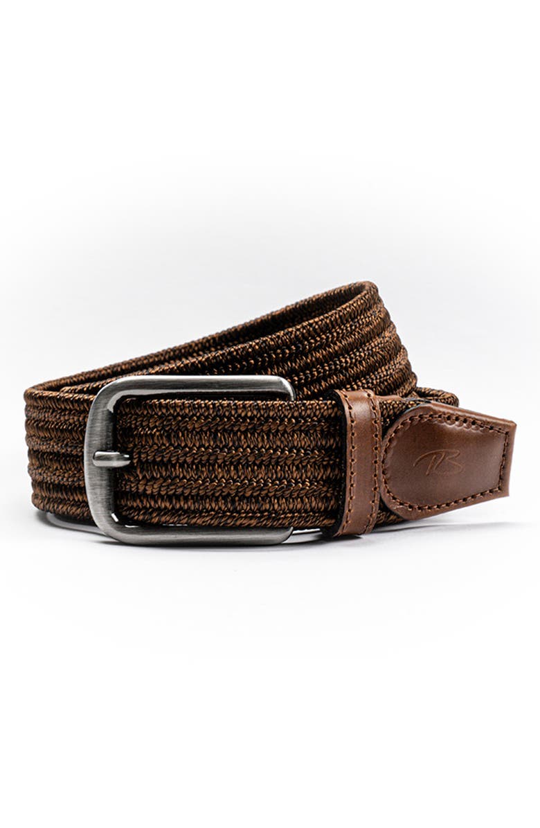 Robert Barakett Stirling Woven Belt, Alternate, color, Cafe
