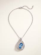 Modenaire Crystal Orb Cage Pendant Necklace
