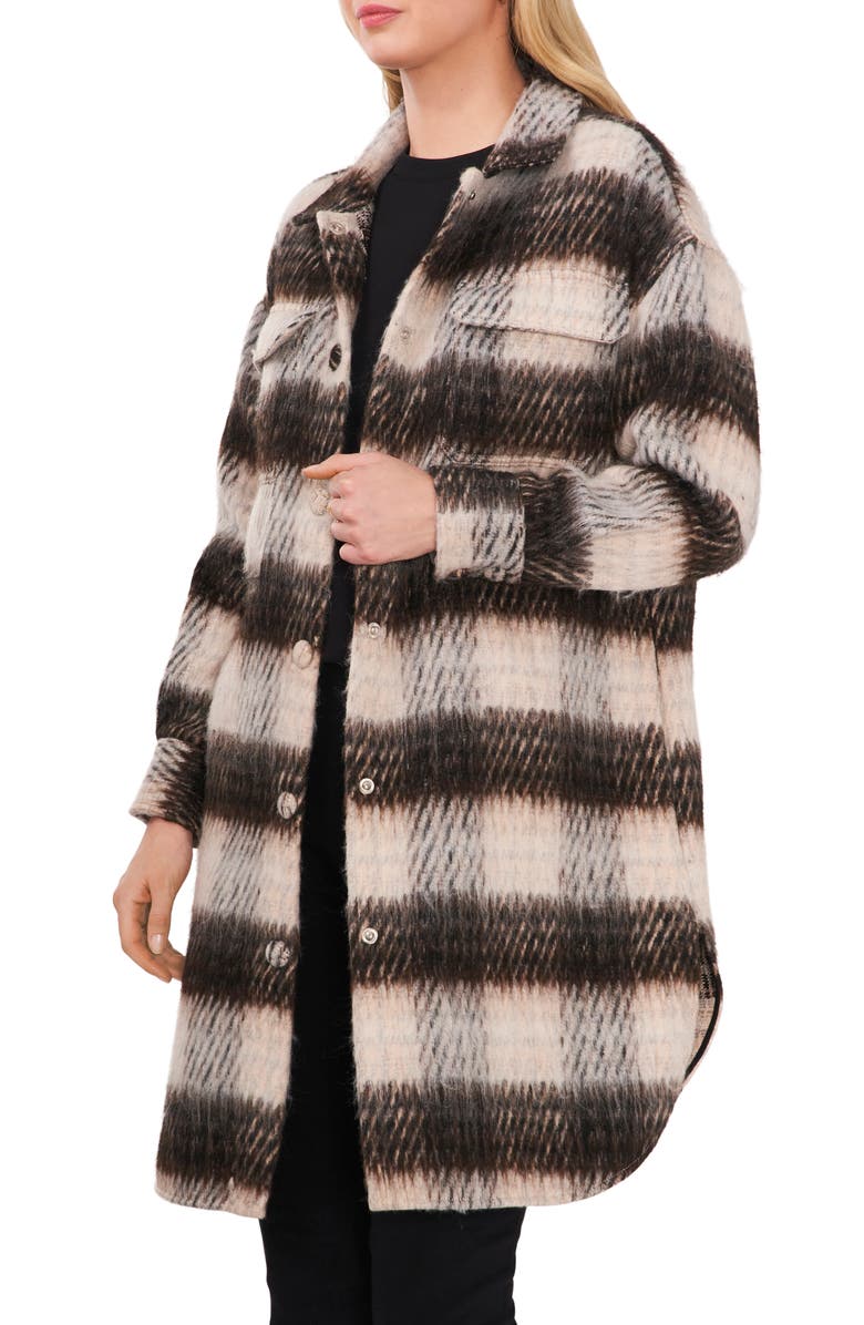 Vince Camuto Cozy Plaid Coat, Main, color, 